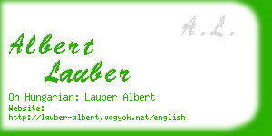 albert lauber business card